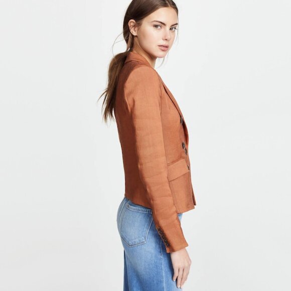 Veronica Beard "Diego" Dickey Blazer in Terracotta, size 4 - Picture 2 of 11